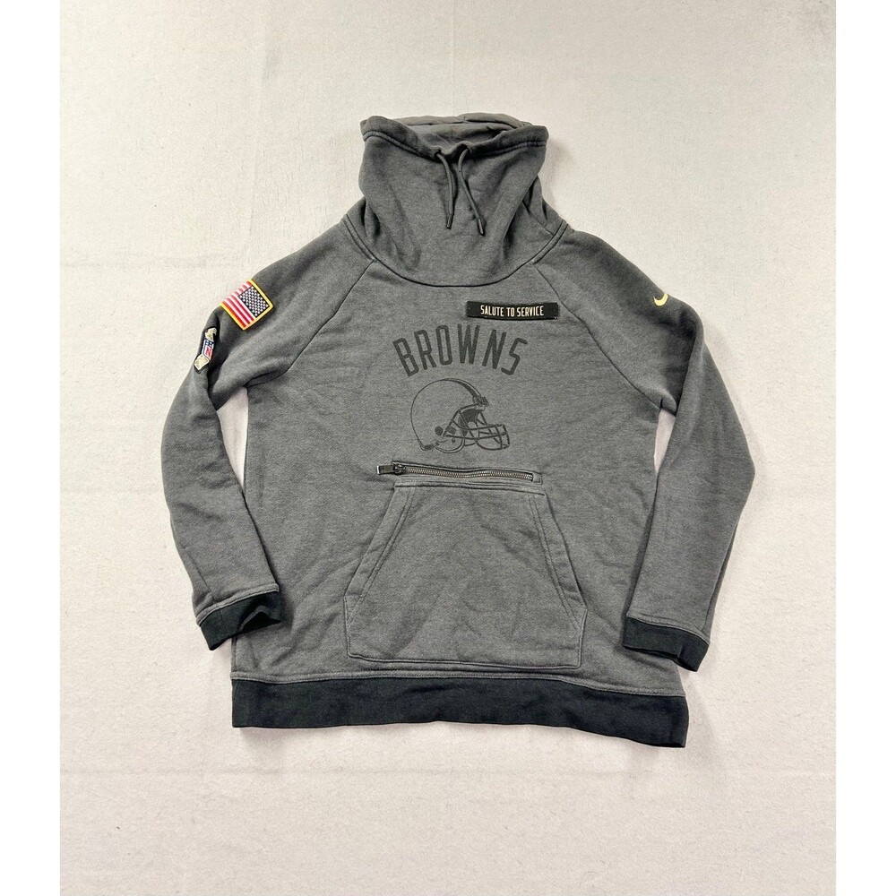 NIke NFL Cleveland Browns Salute To Service Pullover Funnel Neck Small Rare OOP
